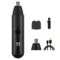 Cqxfsgr Ear and Nose Hair Trimmer Clipper for Men Women, USB Rechargeable Professional Painless Eyebrow & Facial & Ear & Nose Hair Trimmer, LED Display Dual Edge Blades for Easy Cleansing