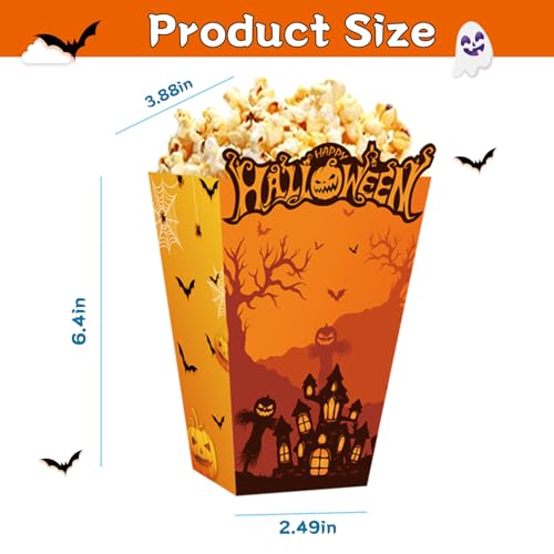 Halloween Popcorn Boxes 20pcs Trick Or Treat Snack Holders for Kids & Parties