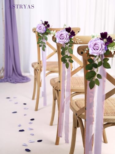 Purple Artificial Flowers Combo - Silk Roses, Peonies, Daisies & Greenery - Variation Purple413