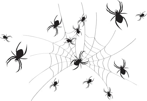 Halloween Party Cups 20-Count 16 oz Plastic Spider Print Tumblers - Reusable & Disposable