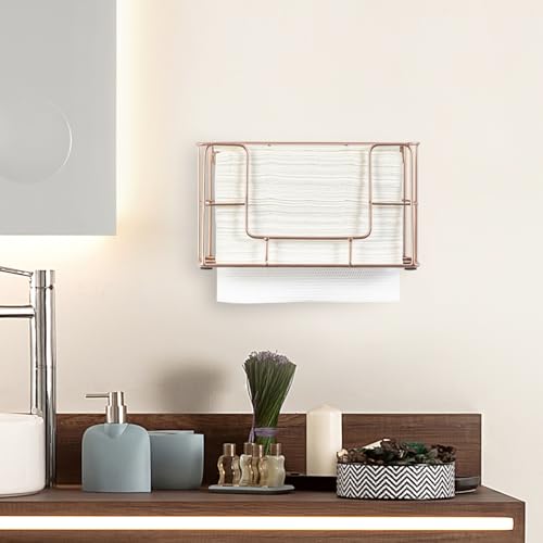 MyGift Copper Wall Mount Paper Towel Dispenser for Z-Fold, C-Fold & Trifold Towels