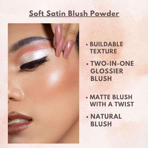 GA-DE Idyllic Soft Satin Blush Powder, 40 - Makeup Powder for Cheeks - Silky Color, Buildable Texture, Sheer to Dramatically Flushed Look - 0.28 oz