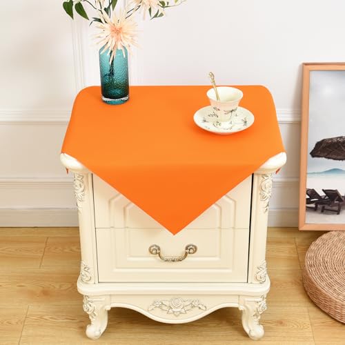 Orange Nightstand Cover 24x24 Inch Washable End Table Protector - NEWISHER