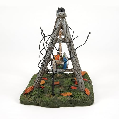 Halloween Village Figurine Spooky Swingset - 4.25 Inch, Multicolor