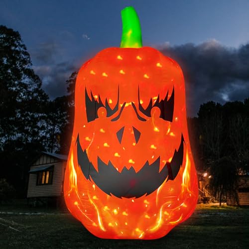 Giant 12FT Inflatable Jack O'Lantern Pumpkin Halloween Yard Decoration with LED Lights