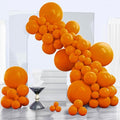 Orange Fall Color Balloons Set - 120pcs Burnt Orange Latex Party Supplies with Variation F53