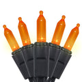 Orange LED Halloween String Lights - 35 Count, Indoor/Outdoor, Connectable, 11 Feet Black Wire