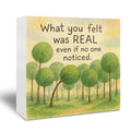 Tree Motivational Wooden Sign - Positive Affirmations Self-Love Decor, 5x5 Inch