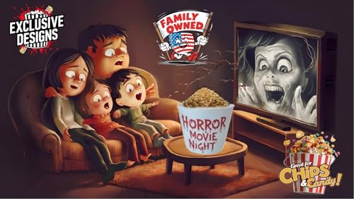 Popcorn Bowls Set for Movie Night Halloween Party - 4 Reusable Plastic Snacks