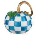 Blue White Checkered Large Decorative Pumpkin for Fall Decor - Variation of THIS listing