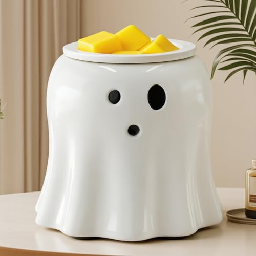 Halloween Ghost Wax Melt Warmer with Ceramic Dish - Scented & Decorative