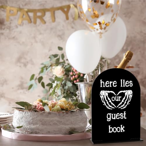 Guest Acrylic Sign for Halloween Gothic Wedding - Our Guest Book Variation