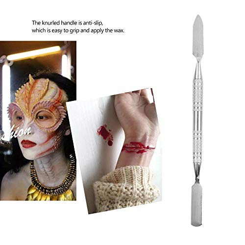 Salmue Modeling Scar Wax with Stainless Steel Double-Ended Spatula - Special Effects FX Makeup Tool - Variation S