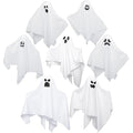 Halloween Flying Ghost Decorations Set - 7 Outdoor Hanging White Ghosts, 19.6 Inches
