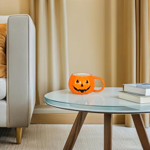 Halloween Pumpkin Mug 12 Oz Ceramic Coffee Cup - Festive Fall Drinkware