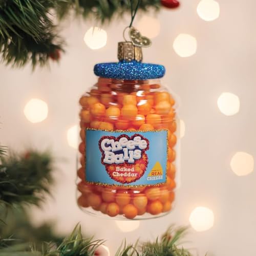 Christmas Glass Blown Ornament - Whimsical Cheese Balls Snack Collection Holiday Decor