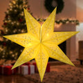 Paper Star Lantern Lampshade with Retro Texture - 17.7 Inch Holiday & Party Decor