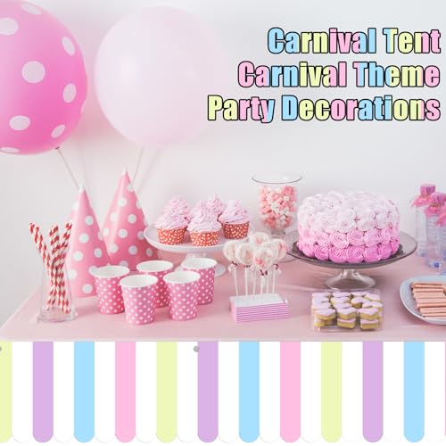 Preboun 3-Piece Circus Awning Wall Decor - Warm Color Variation 1