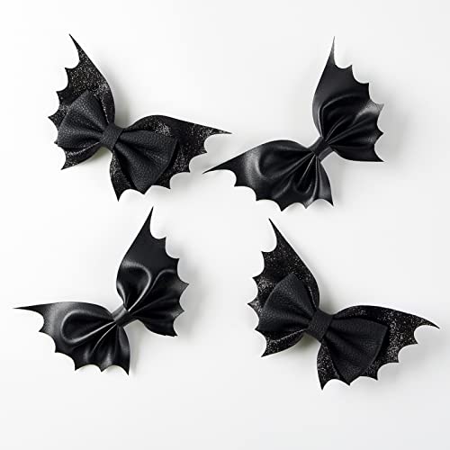 Gothic Bat Hair Bow Clips Set for Women Halloween Accessories