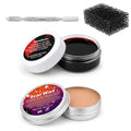 Halloween SFX Makeup Kit with Scar Wax, Fake Blood, Spatula & Sponge - Pack 3