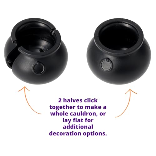 Halloween Cauldron Cupcake Toppers - 24 Pack Food Safe Decorations