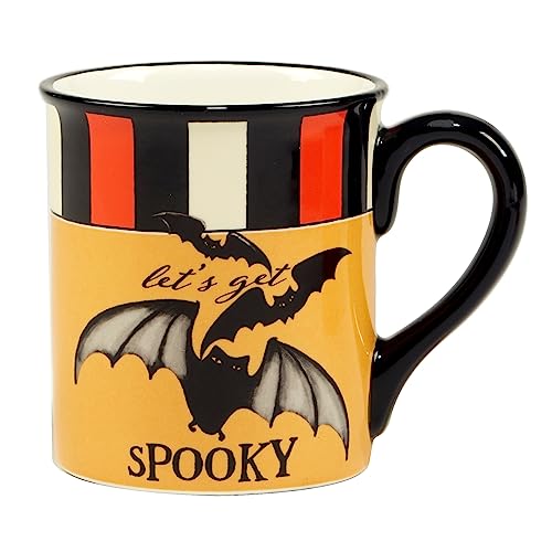 Large Halloween Mug Set of 3 – 18 oz Ceramic Spooky Drinkware with Characters & Sayings