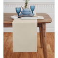 Cotton Linen Rectangular Table Runner - Dru 14 x 132 Inches - Natural Linen