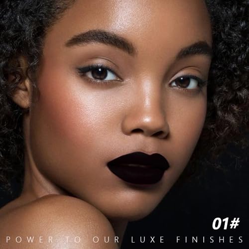 Black Cream Matte Lipstick Stick for Women - Lip & Face Paint - Black 01