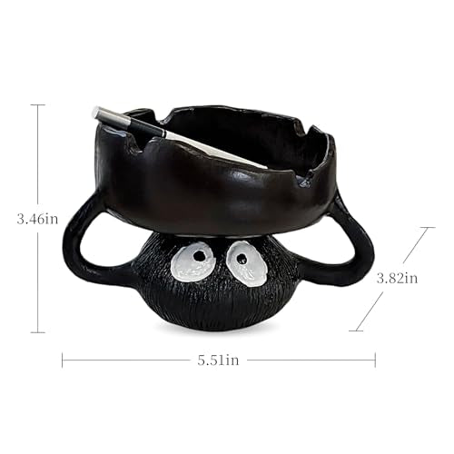 Big Cartoon Resin Ashtray - Soot Sprite Holder for Tealight, Jewelry, Keys, Home Decor
