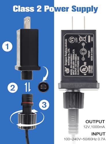 12V 1A Replacement Inflatable Adapter with 6.6ft Extension Cable - Lorvain 1A/1PC