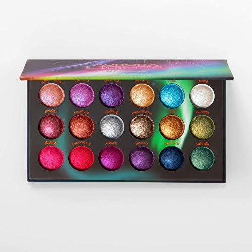 Baked Eyeshadow Palette - Aurora Lights 18 Colors, High Shine & Pigments