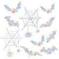 Halloween Bat Window Decals Set - Bird & Wildlife Safe Rainbow Stickers, Reusable & Non-Adhesive, 36 Pieces