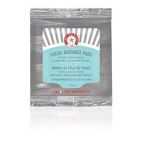 First Aid Beauty Facial Radiance Pads - Travel Size, 10 Exfoliating Pads for Bright Skin