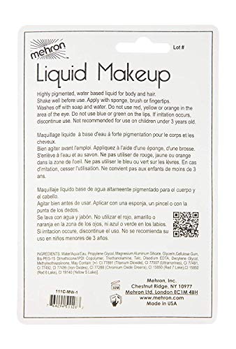 Liquid Body Paint - Moonlight White, Professional Face & Body Makeup