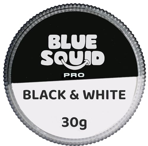 Blue Squid Water Based Split Black & White Face & Body Paint 30g for Costume Halloween Cosplay