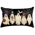 Halloween Ghost Pillow Cover 12x20 Black Jack O'Lantern Decor - Pack of 1