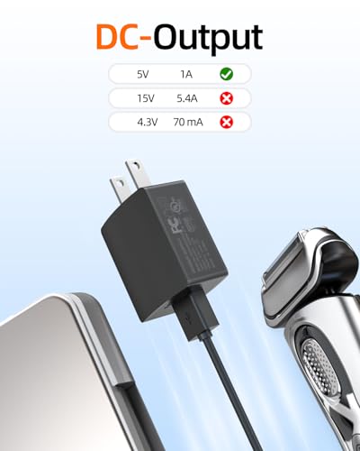 5V Fast Charger for Philips Norelco OneBlade 360 Series - Wet & Dry Compatible