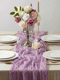 SUNRISING Purple Lilac Cheesecloth Table Runner 10Ft Rustic Boho Wedding & Party Decor