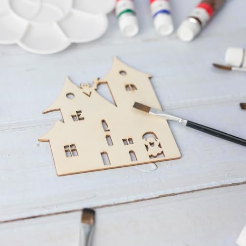 Halloween Wooden Shape Slices - Unfinished Rustic Decor for DIY Party Crafts 20pcs