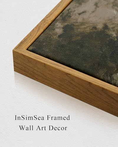 Wildflowers Lakescape Canvas Wall Art - Framed Landscape Decor, 24x16 Inches - Variation of Wildflowers Lakescape / 24L x 16W