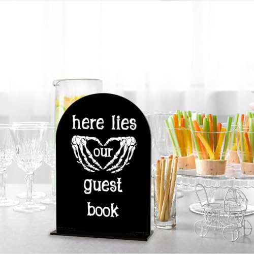 Guest Acrylic Sign for Halloween Gothic Wedding - Our Guest Book Variation