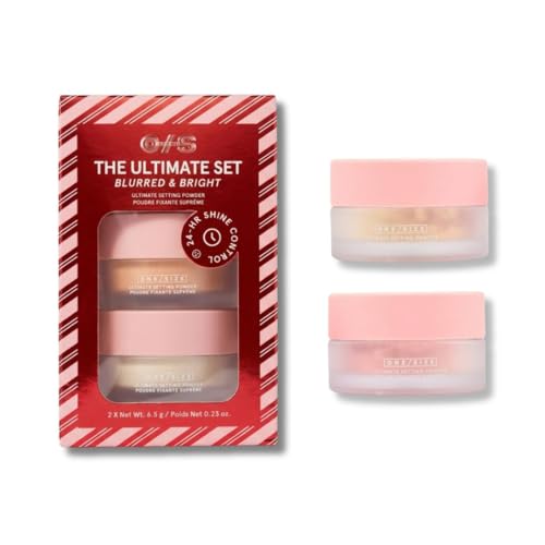 Translucent & Brightening Setting Powder Duo - 24-Hour Oil Control & Blur Finish, Mini Loose Powders