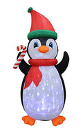 7 Ft Lighted Inflatable Penguin with Twinkle LED Lights for Holiday Yard Decor