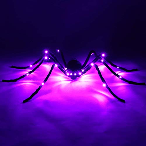 Giant LED Light Up Halloween Spider Decoration for Indoor & Outdoor Yard