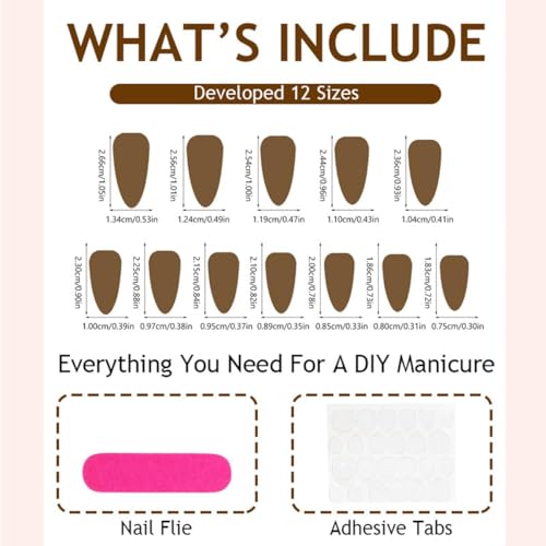 Press On Nails Medium Almond Black Cat Eye - Style-25, 24 Pieces