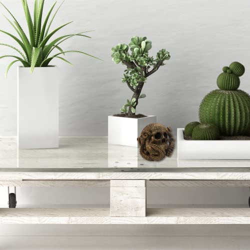 Marine Life Skull Octopus Metal Figurine - Unique Home Decor Gift