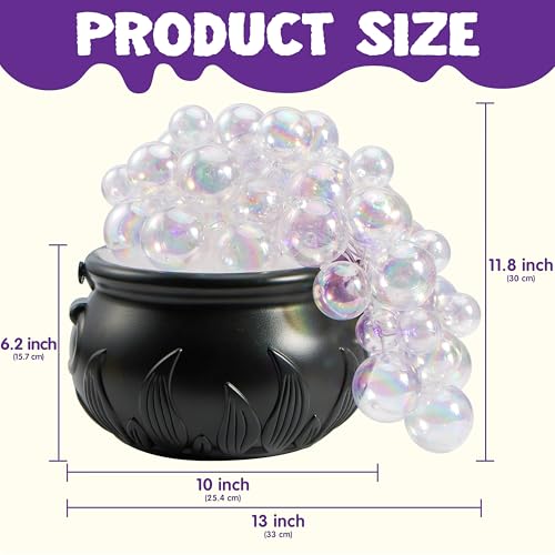 DIY Halloween Cauldron Decoration Kit with LED Lights and Bubbling Effect