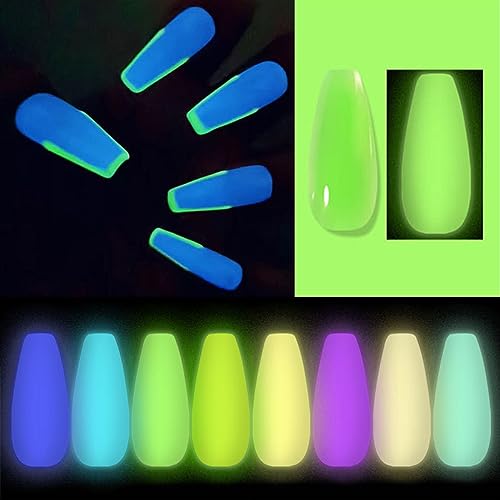 Glow in The Dark Polygel Nail Kit - 8 Colors for Nail Extensions & Art