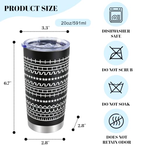 Hidden Message Coffee Mug 20oz Black & Stars - Funny Gift for Work Bestie