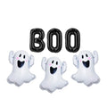Ghost Boo Halloween Balloons Set - 16 Inch Black & Ghosts Balloon - Spooky Party Decorations - Variation of Ghost Boo
